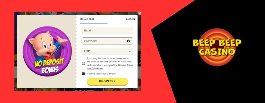 Tworzenie konta w beep beep casino